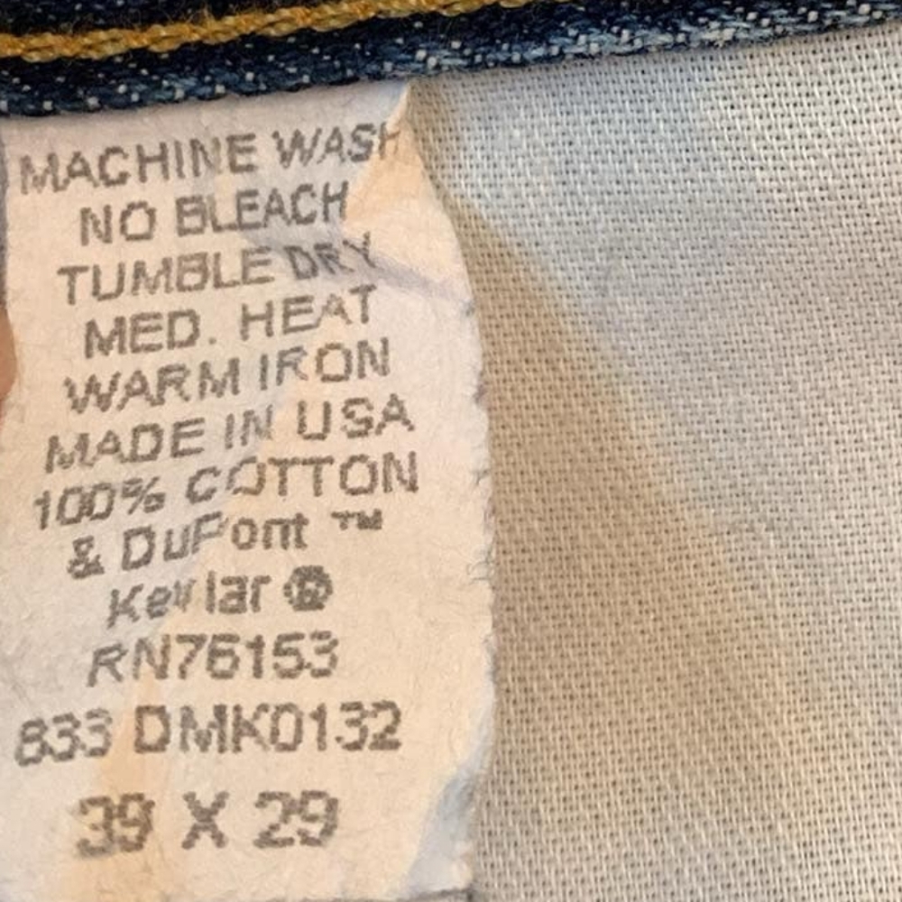 Diamond Gusset with DuPont Kevlar Motorcycle Jeans Size 39x29 - Picture 14 of 15
